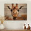 Girafe, art mural en bois, reproduction de portrait d'un animal sauvage-1523043184