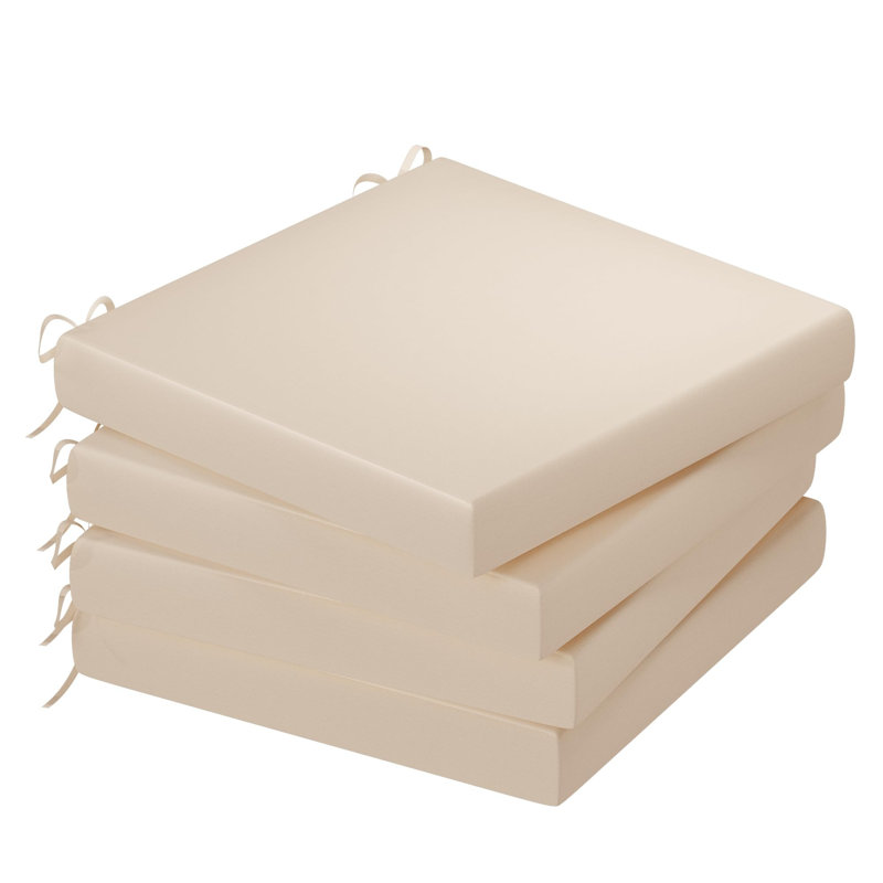 Ensemble de 4 coussins de chaise d'extérieur, Beige