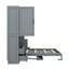 Grand lit escamotable mural avec tiroirs et tablettes-155451636