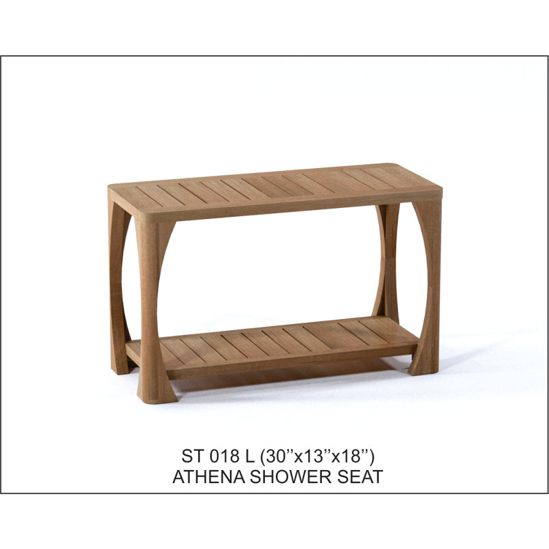 Banc de douche l 30" teck Whatley