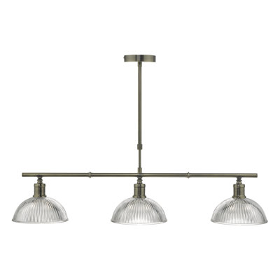 Abrahamson 3 - Light Antique Brass Kitchen Island Pendant