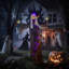 Outsunny 183 cm Life Size Halloween Animated Hanging Witch with LED Eyes