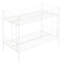 Lit superposé en métal blanc - option de chambre à coucher moderne, lit simple surdimensionné peu encombrant, fabrication en acier assurant durabilité et stabilité, zone silencieuse silencieuse, capacité de charge élevée, escalier sécuritaire