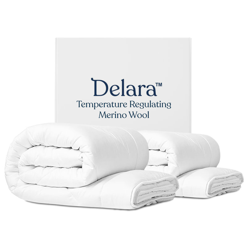 Ensemble de housse de couette en laine biologique Delara, Lit simple