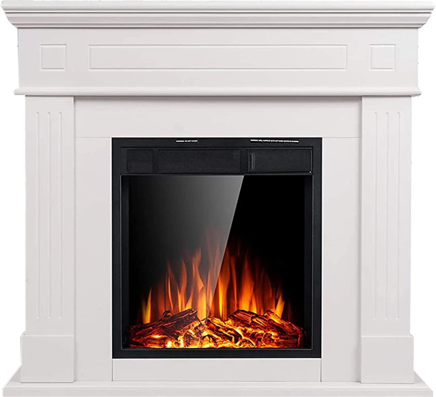 R.W.FLAME 43.3''W Electric Fireplace Mantel, Wooden Surround Firebox  Freestanding for TVs up to 55 u0026 Reviews | Wayfair