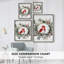 «Christmas Holiday Art» par XXXVI, reproduction encadrée en bois massif XMA171712-652945144