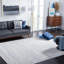 Tapis rayé gris / bleu / ivoire Minkley-279435397