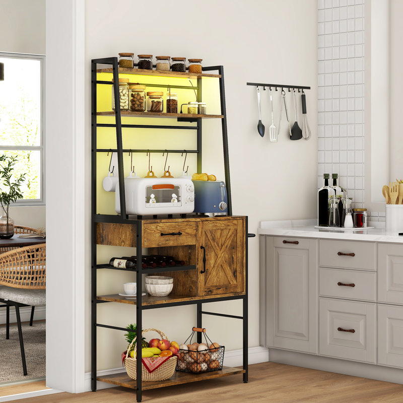 Tablette rustique pour bouteilles de vin brun
