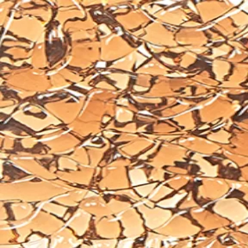 Table basse moderne en verre trempé Dieu, Brun thé