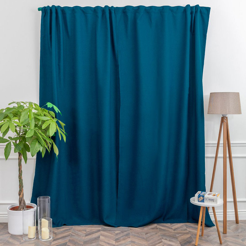 LAXTON Room Darkening Extra Long & Extra Wide Decorative Curtain, Aubergine, 52" W x 228" L