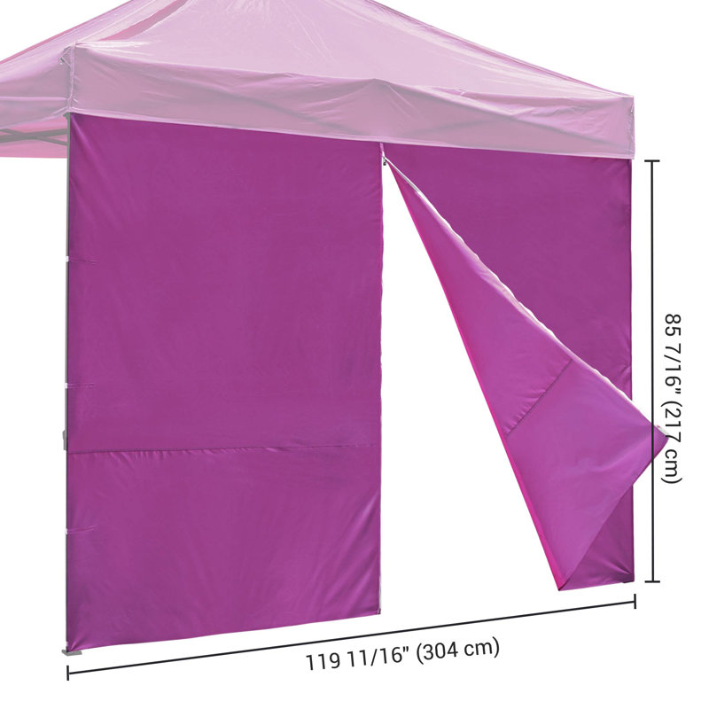 InstaHibit Universal Sidewall Zipper UV30+ Fits Canopy Picnic 1 Piece Purple, 119.69" H x 85.83" W x 0.39" D, Purple