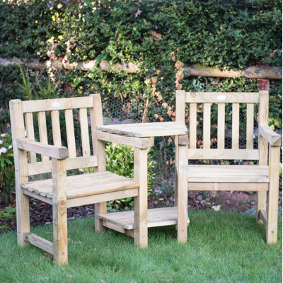 Solid Wood Pine Outdoor Bench