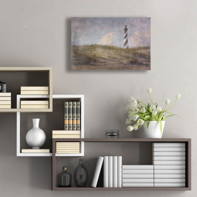 «Cape Hatteras Lighthouse Vintage» par Rick Berk, art en verre acrylique Wal
