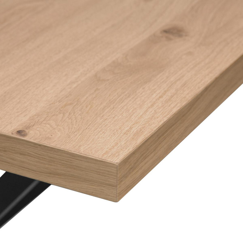 Tevis Oak Solid Wood Dining Table