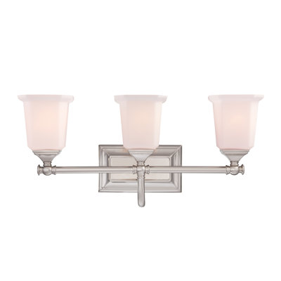 Nicholas 3-Light Brushed Nickel Vanity Light