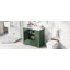 Meuble-lavabo de 91 cm avec lavabo intégré, 6 tiroirs, vert