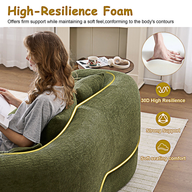 Canapé-lit pliable, Chenille verte