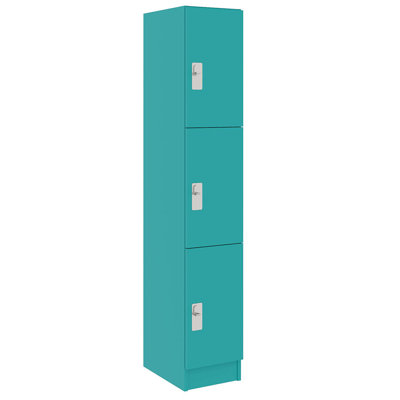 Single Wide Three Compartment Classroom Cabinet Locker With Door