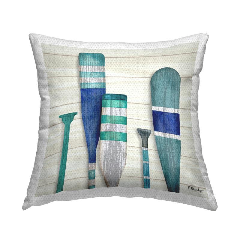 Coussin d'extérieur Green Boating Oars Lake Cabin