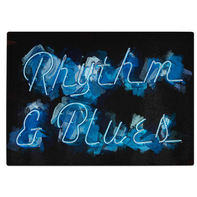 Tempered Glass Neon Rhythm and Sign Chopping Board