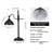 Industrial Desk Lamp,Black Farmhouse Desk Lamp,Adjustable Rustic Modern Table Lamps,E26 Vintage Metal Desk Lamps for Office Living Room Dorm(bulb not included)