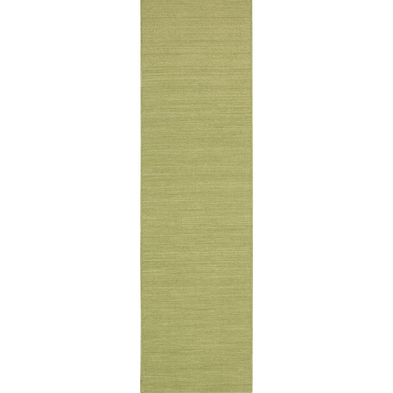 Stella Hand-Woven Green Indoor/Outdoor Area Rug, Runner 2'3" x 8'