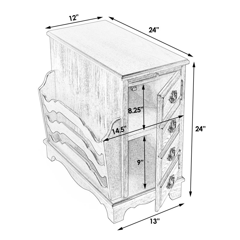 Sagnik Block End Table, Plantation Cherry