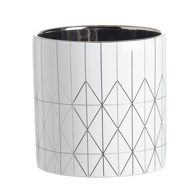 Jardinière en céramique D6,3 x 6,3 po, H 6,3 po x l 6,3 po x P 6,3 po