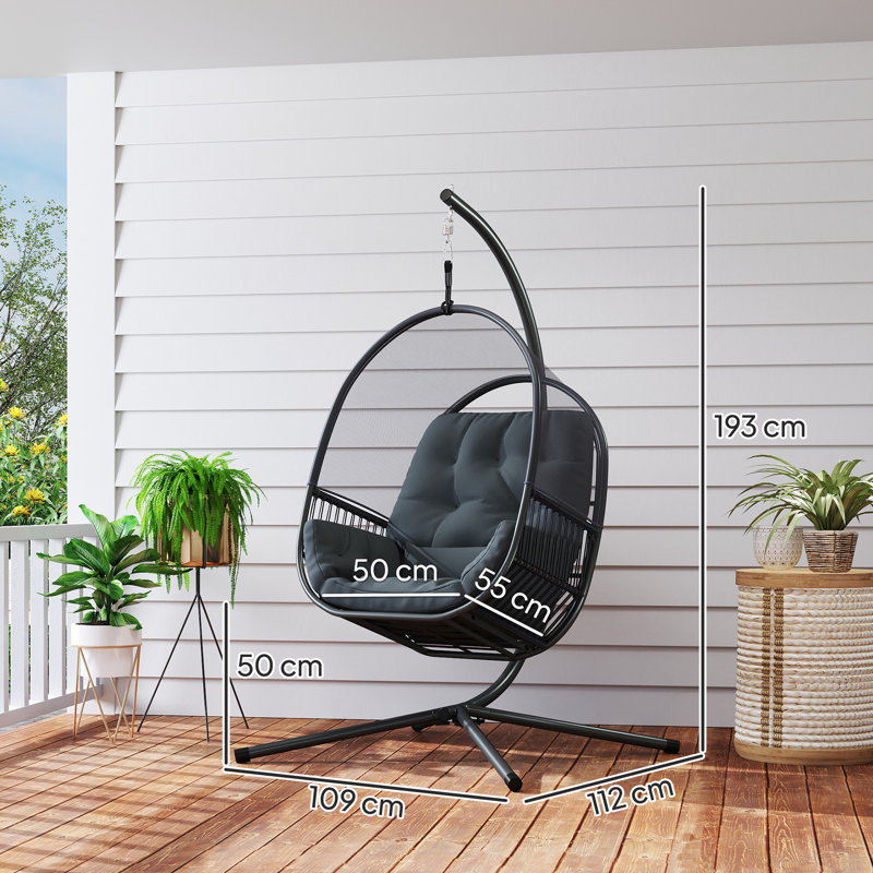 Swing Chair with Stand, Grey