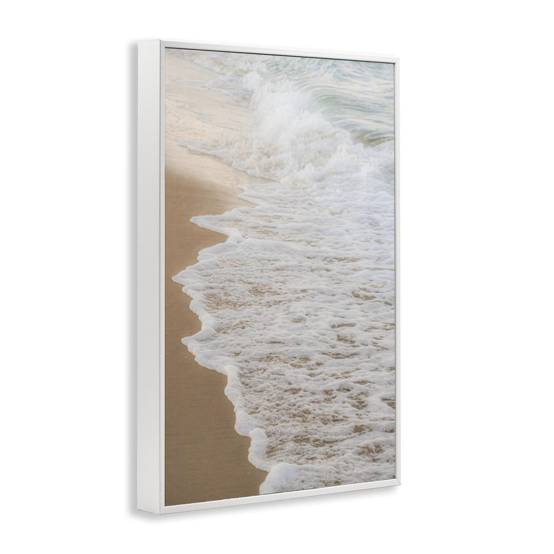 Estampe numérique éternelle, conception de J: L Design, H 18 po x l 12 po, Estampe numérique encadrée blanc bord de mer