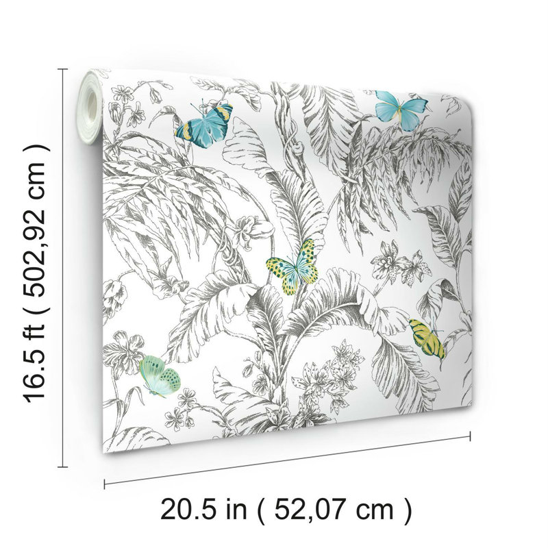 Rouleau de papier peint adhésif L 16,5 pi x l 20,5 po Osuna, Gris clair