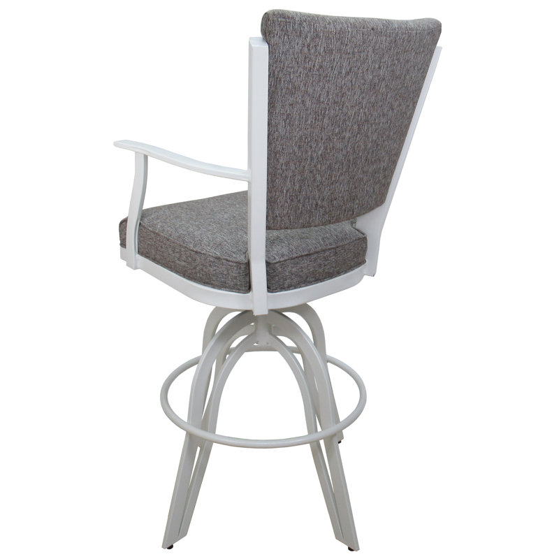 Tabouret de bar rotatif Trisha, Tabouret de bar (siège d’une hauteur de 30 po), Gris