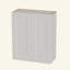Armoire murale Shaker en bois massif avec portes à fermeture amortie et étagères réglables - Rangement à double porte de 76 cm (30 po) pour cuisine, salle de bain, buanderie ou garage