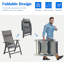 Ensemble de 2 chaises de patio pliantes en tissu textilène-2033862800