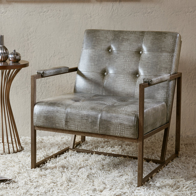 Fauteuil Zora Wembley, Similicuir gris