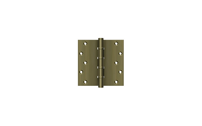 Butt Bearing Hinge, Antique Brass