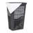  Slim Tapered Laundry Hamper with Lid, Clothes Basket with Swiss Cross Cut-Outs, Lightweight & Ventilated, Plastic, Gray-1475065699