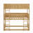 Triple Wood Bunk Bed, With Ladders, Guardrails-1429399473