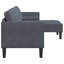 Ensemble de canapé vidaXL avec coussin en polyester gris foncé