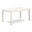 L'ensemble 5 pièces de table et chaises de cuisine comprend une table de salle à manger rectangulaire et 4 chaises rembourrées en tissu de polyester, 36 x 60 pouces, lin blanc-1794624727-1794624723