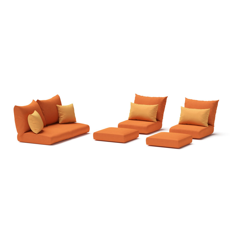 Outdoor Sunbrella Cushion Cover, Sunbrella, Spectrum Cayenne Sunbrella® Plainweave