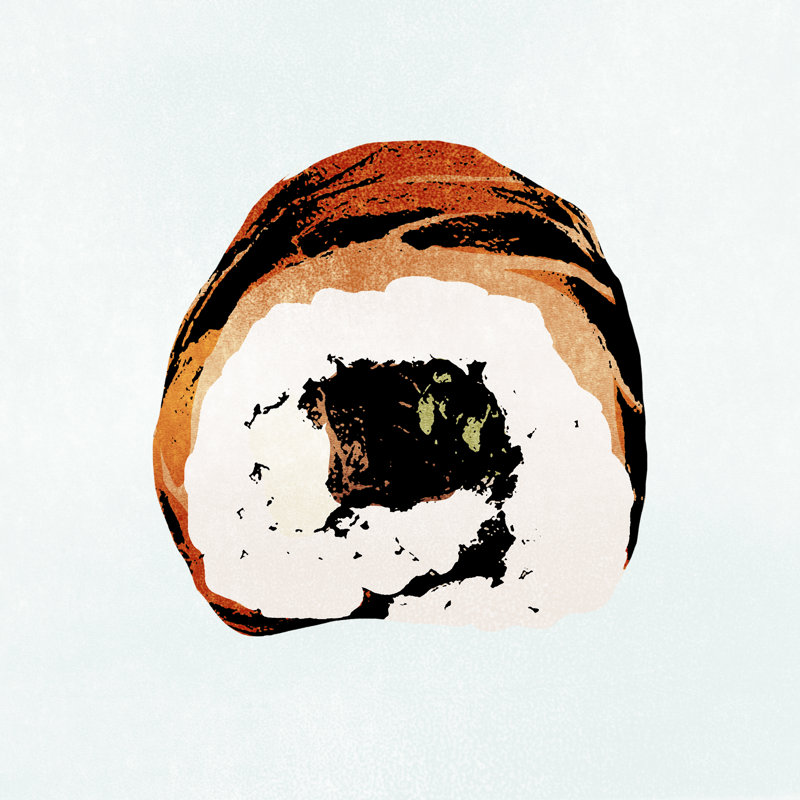 Sushi Style VI by Annie Warren - Wrapped Canvas Painting, 51cm H x 51cm W x 3.8cm D