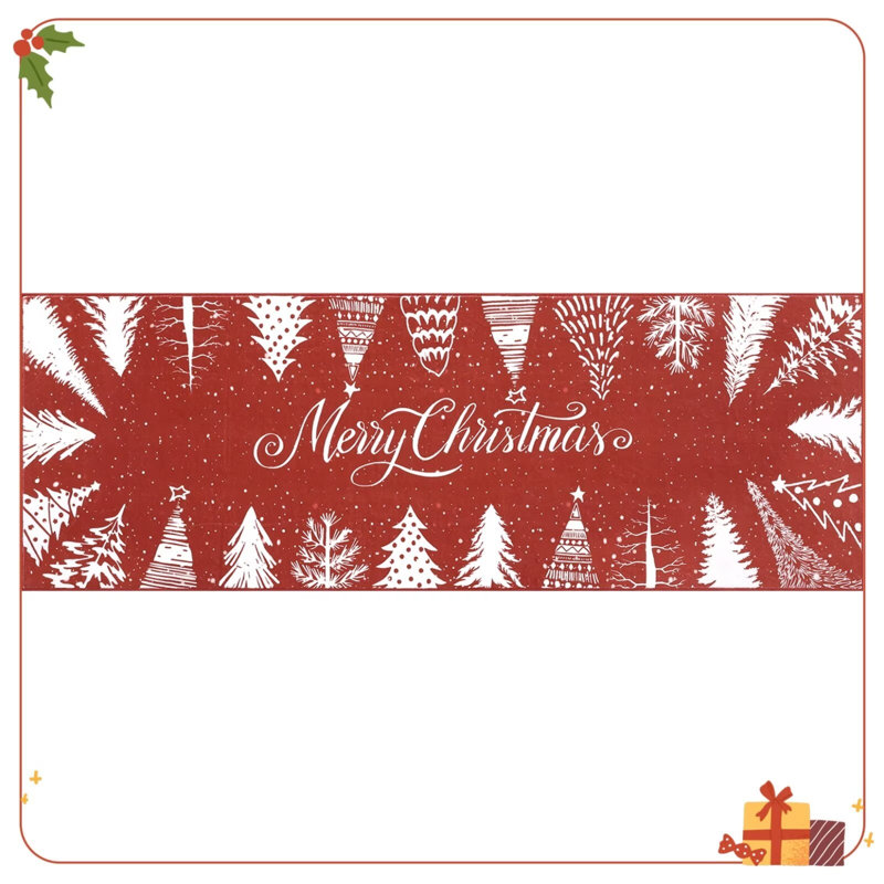 Tapis décoratif de Noël pour salle à manger, Tapis de couloir 2 pi x 6 pi