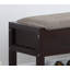 Banc avec rangement pour chaussures, espresso