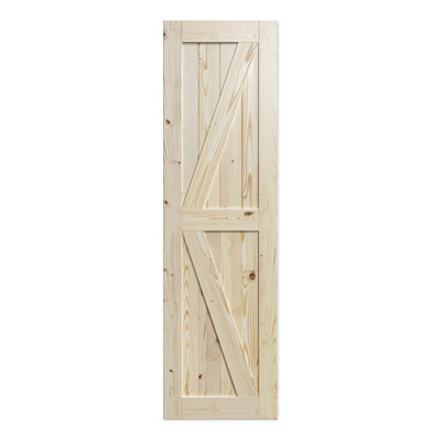 Panneau de porte de grange en bois massif non fini sans trousse de quincaillerie d'installation