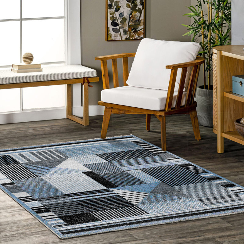 Dekle Geometric Indoor / Outdoor Rug, Runner 4' x 9'11"