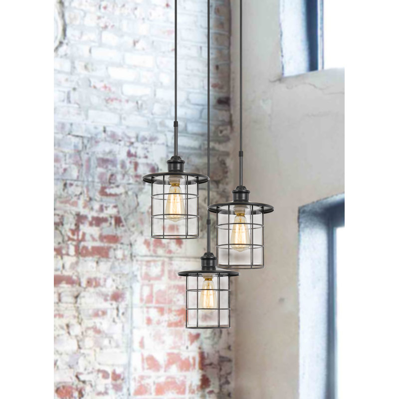 Luminaire suspendu cylindrique simple à 1 lumière Hampson