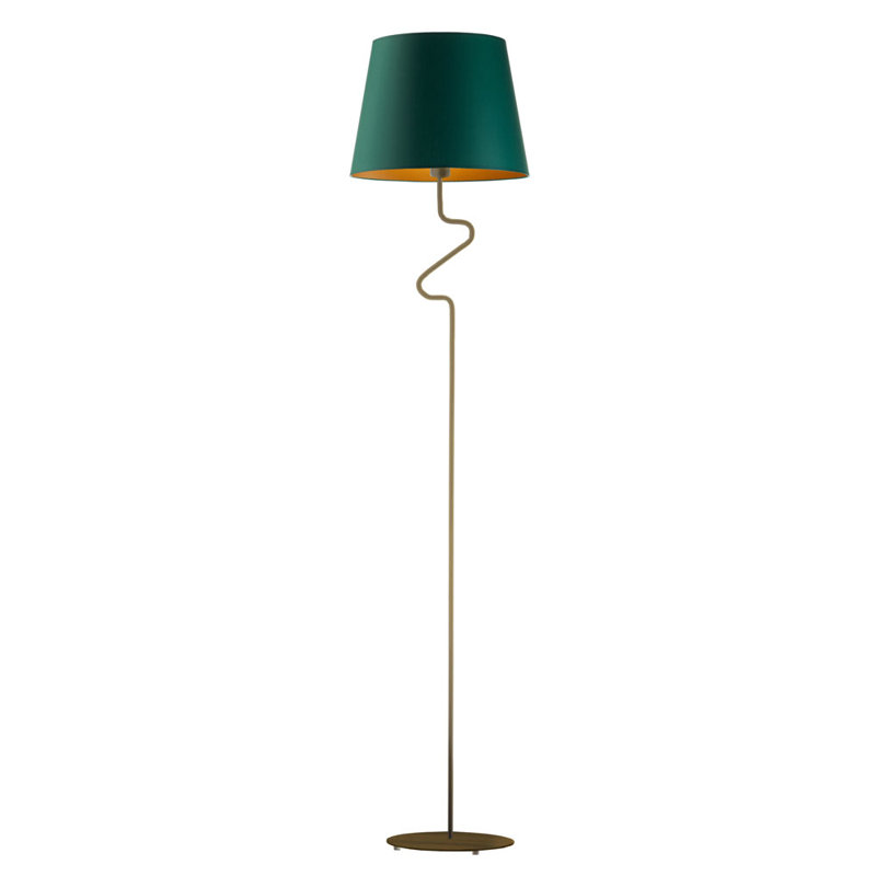 Roncy 174cm Traditional Floor Lamp, Green, Black