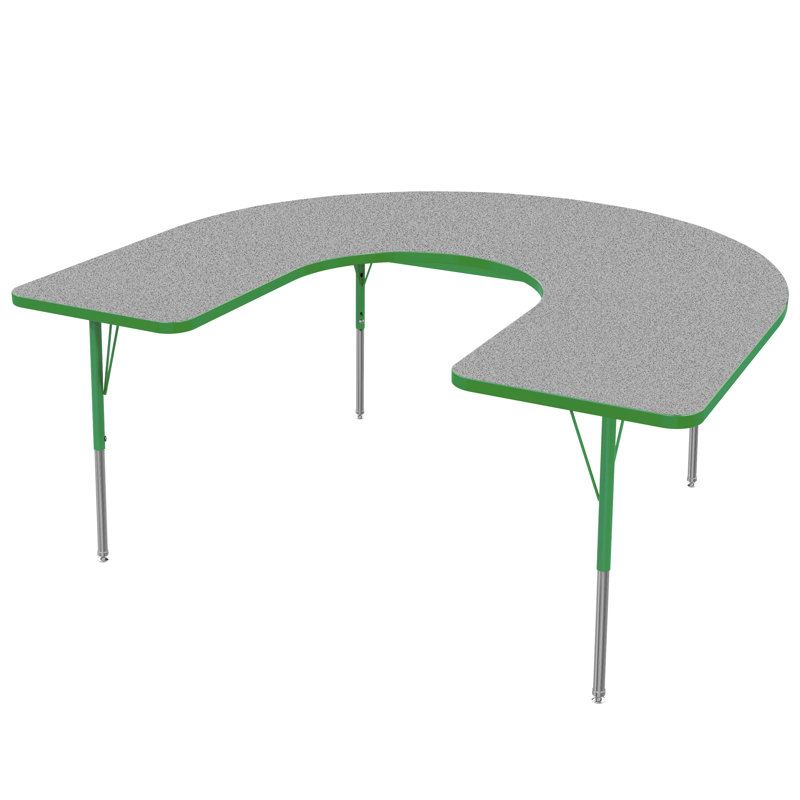 Table d'activité à hauteur réglable MG, H 30 po x L 66 po x l 60 po, Gris nebula, Noir