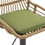 Ensemble de 2 tabourets de bar modernes pivotants avec repose-pieds pour cuisine et salle à manger (vert)-1475587403